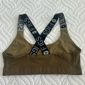 Figs Green Sports Bra